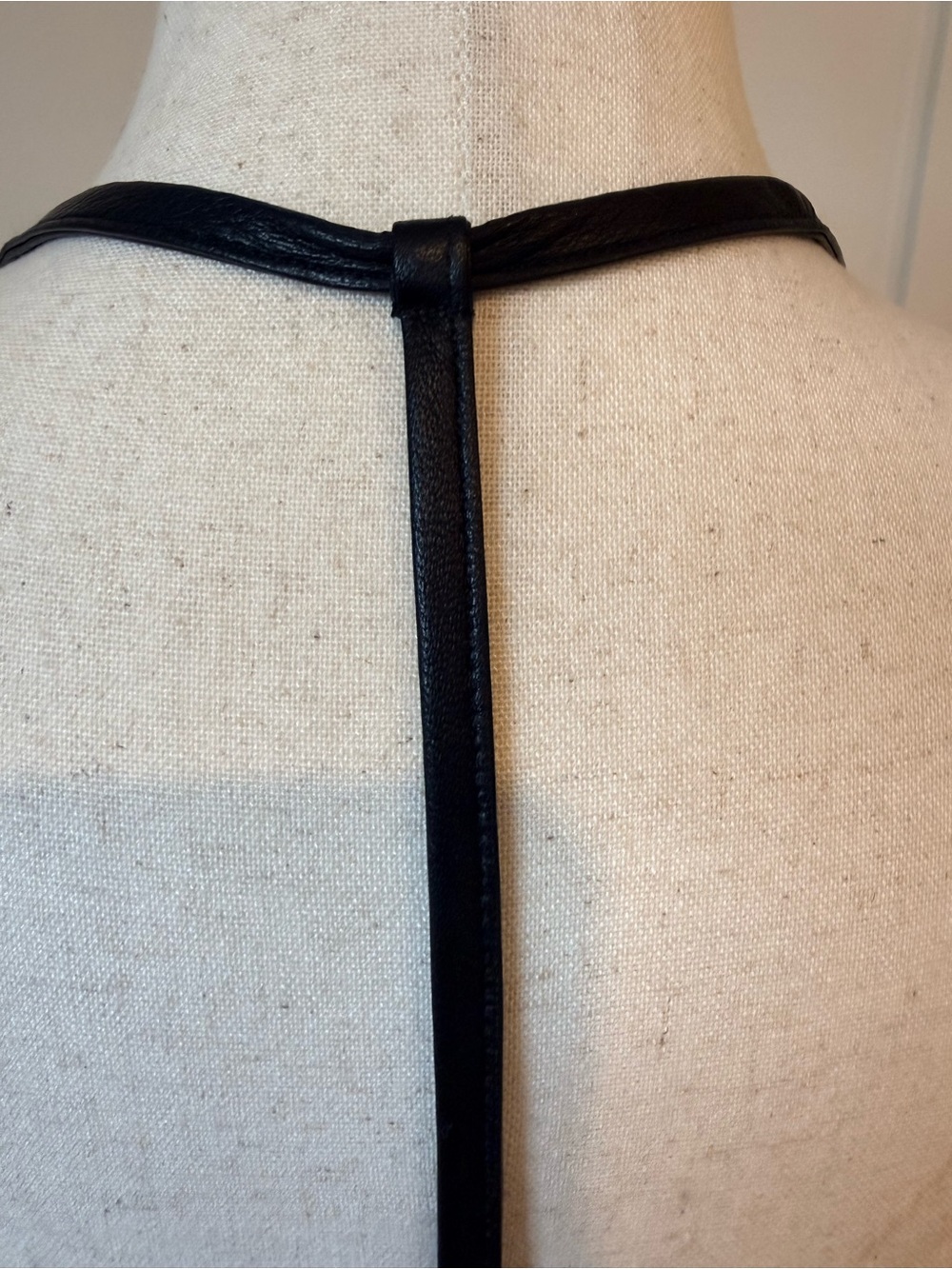 Alice + Olivia Guenda Black V-Neck Camisole with Leather Racerback straps - Picture 8 of 13